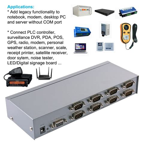 rs232 distribution box|DTech Serial Splitter 8 Port Industrial RS232 .